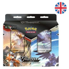 V Battle Deck juego cartas coleccionables Lycanroc Vs Corviknight Pokemon ingles