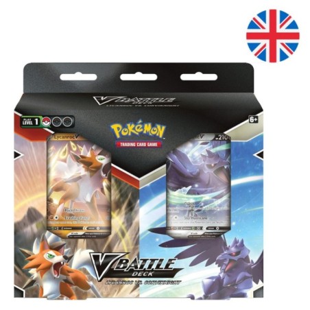 V Battle Deck juego cartas coleccionables Lycanroc Vs Corviknight Pokemon ingles