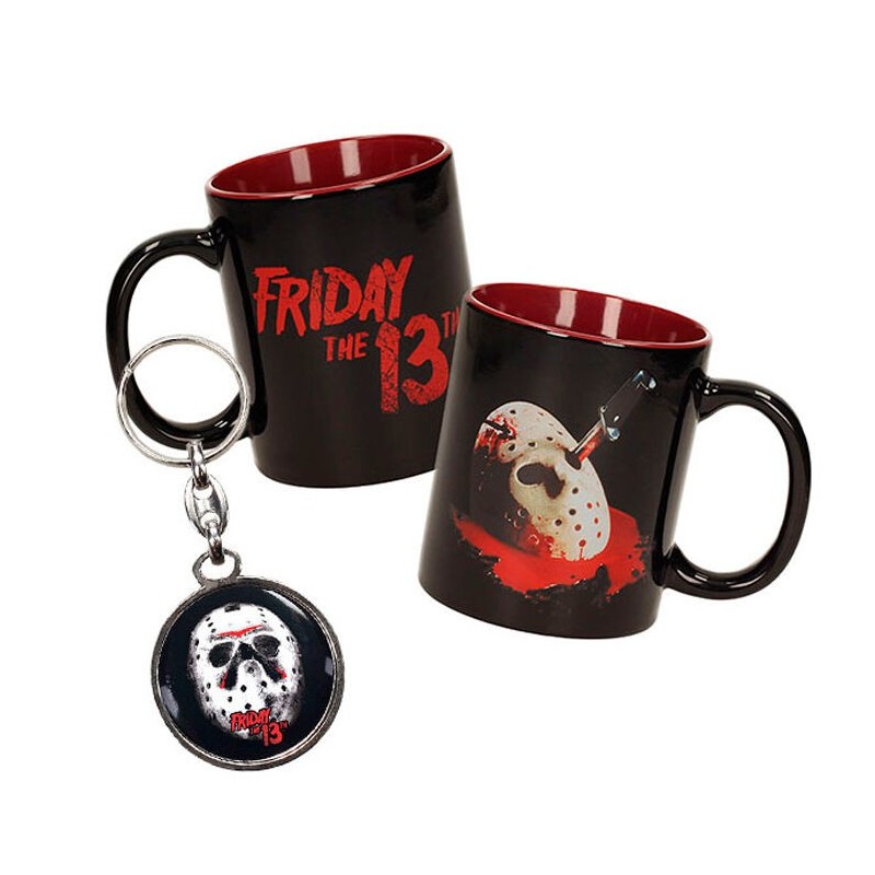Taza + Llavero metalico Viernes 13
